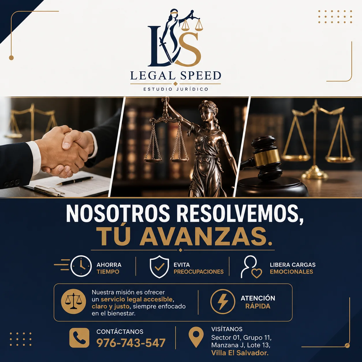 Material informativo de Legal Speed